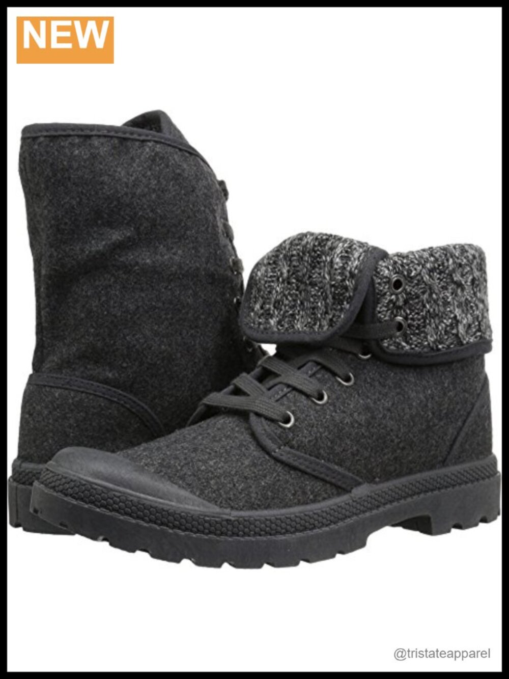 Womens Ankle Boots Cute Fall Combat Boot Style Fold Down Top Lace Up